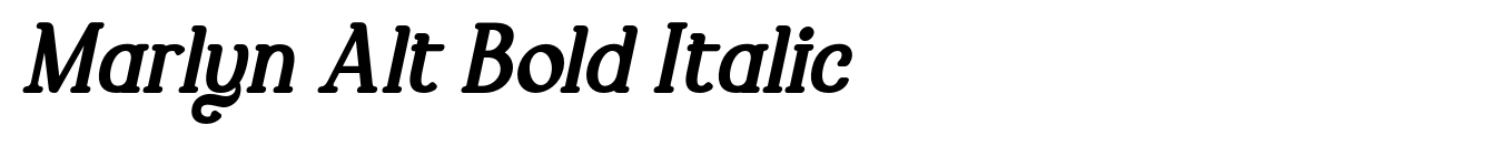 Marlyn Alt Bold Italic